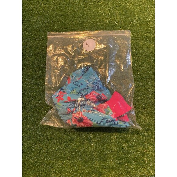 Paul Jones polo mens large pink blue lighweight breathable floral hawaiian 41 - Picture 12 of 12